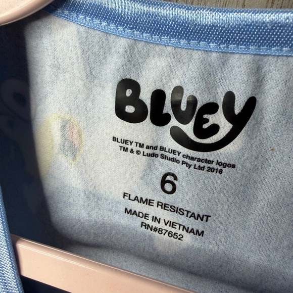 Bluey Kids Pajamas Nightgown - Blue - Picture 3 of 4